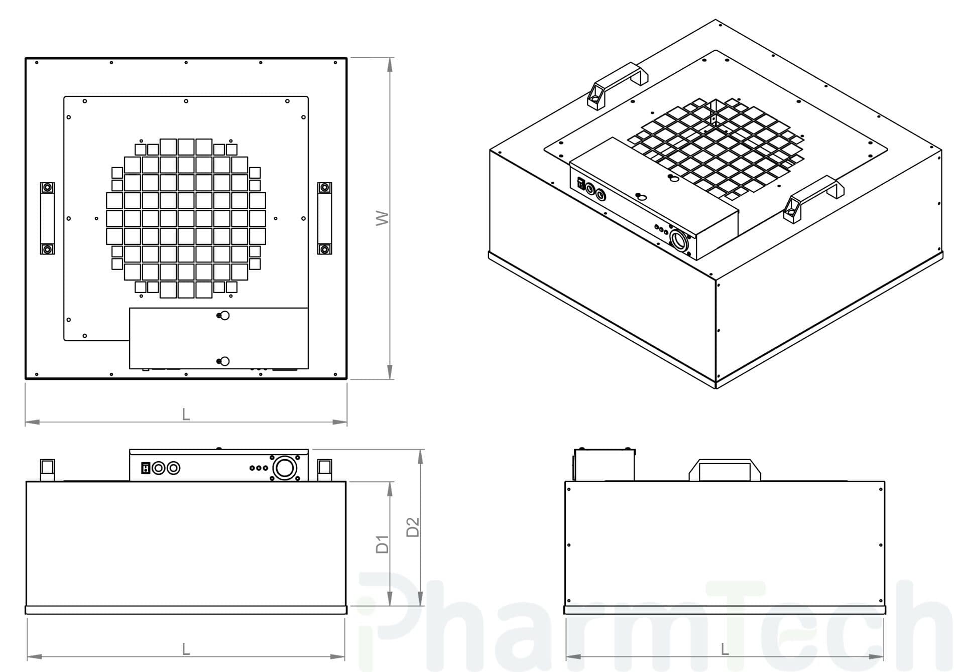 Потолочный фильтромодуль IPharmtech ▶ производство и продажа потолочных фильтромодулей ✔ монтаж ✔ пуско-наладка и техническое обслуживание.
